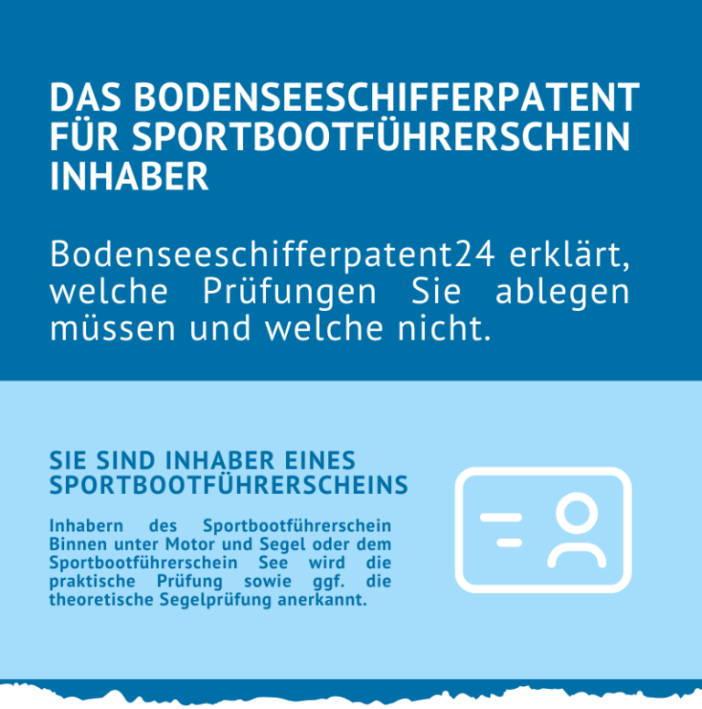 Das Bodenseeschifferpatent für Sportbootführerschein Inhaber