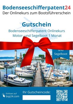 Bodenseeschifferpatent Gutschein verschenken
